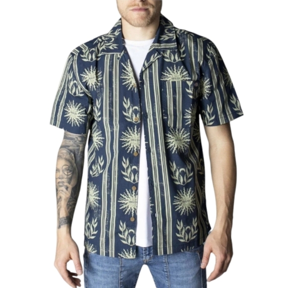 DICKIES Kelso Air Force Blue Short Sleeve Button-up Shirt Mens‎ Size XL Preppy - Picture 2 of 16